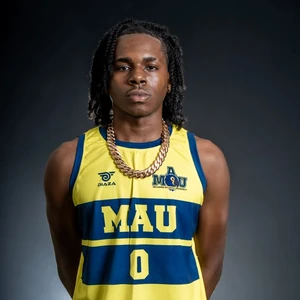 Luis Kirnes, MAU Men’s Basketball player wearing jersey number 0