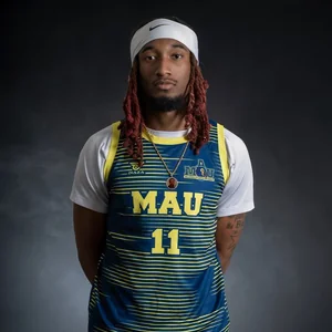 Kas Williams, MAU Men’s Basketball player wearing jersey number 11
