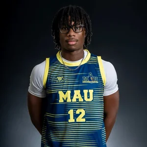 Jordan Mcbean, MAU Men’s Basketball player wearing jersey number 12