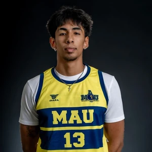 Anthony Delgado, MAU Men’s Basketball player wearing jersey number 13