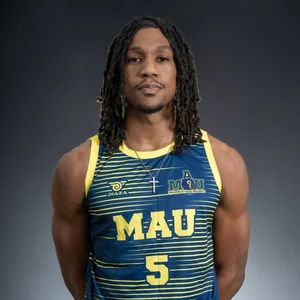 Jaylan McKenzie, MAU Men’s Basketball player wearing jersey number 5