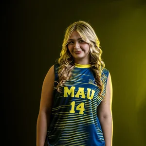 Haile Storm, MAU Women’s Volleyball player wearing jersey number 14